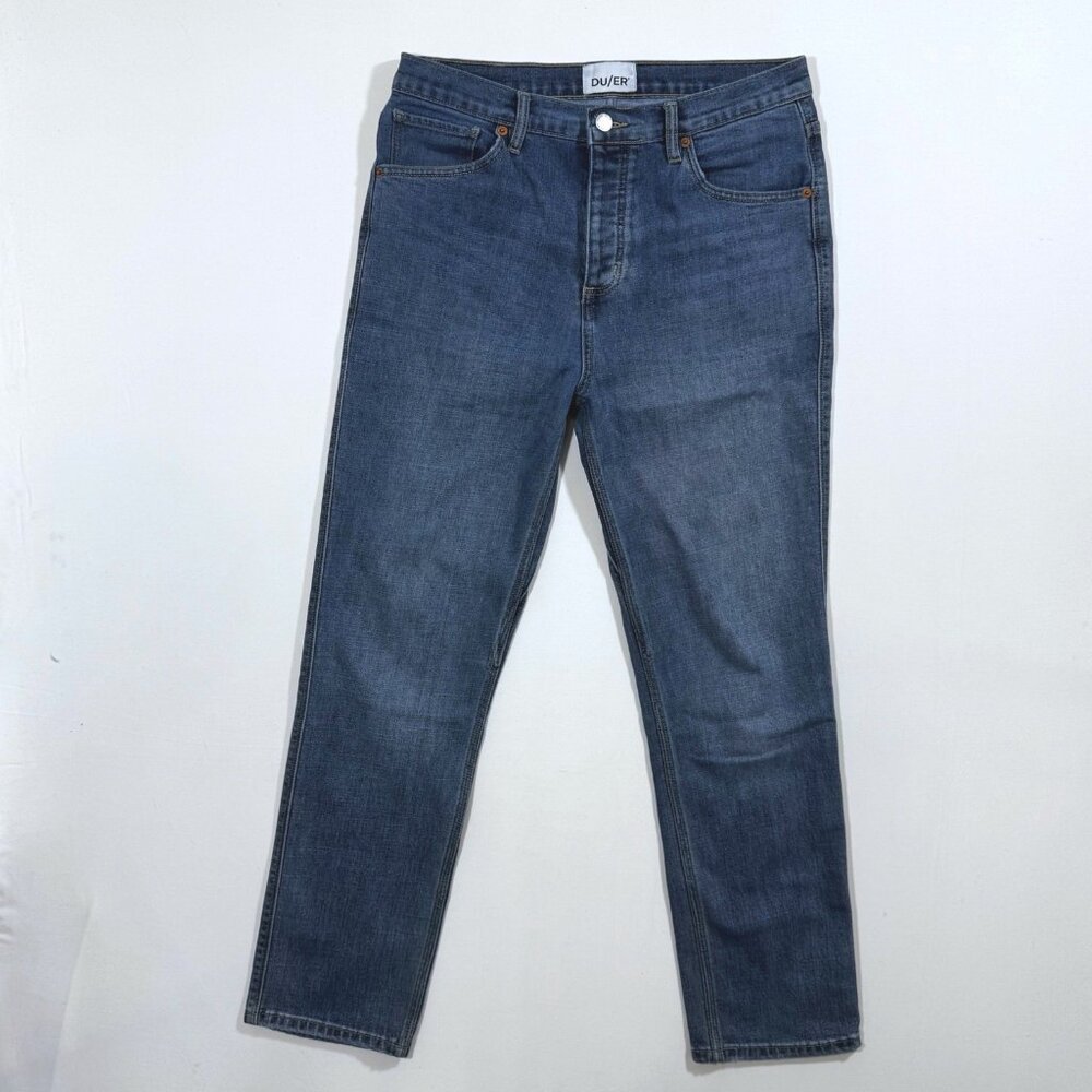 DUER Mens Performance Denim Jeans Pants 31x29 Button Fly Gusset Everyday Comfort